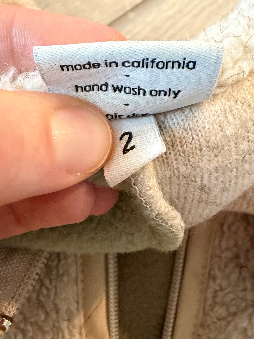 Gron Kulle Dead Stock Fleece And Sherpa Statement Collar Checked Back Size 2 Guc — image 4 of 4